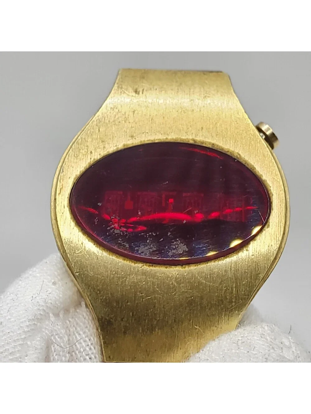 Vintage Red Led Fairchild Digital Watch Womens 23mm For Parts Or Repair